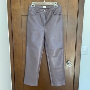 Aritzia Straight Leg Pants in mauve purple